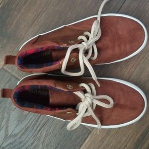 Old Navy Chukka Style Brown Suede and Flannel Youth 13 Boots/Shoes